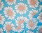 Blue-White-Multi Poly Floral Printed Chiffon Woven Fabric By the Yard